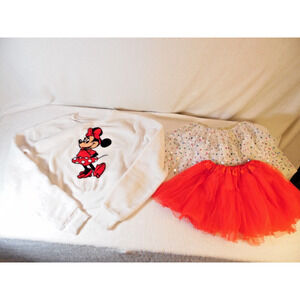 Disney Sweater TUTU Girls small Minnie Mouse‎